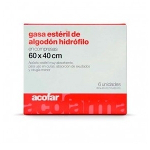 Acofar gasa estéril algodón...